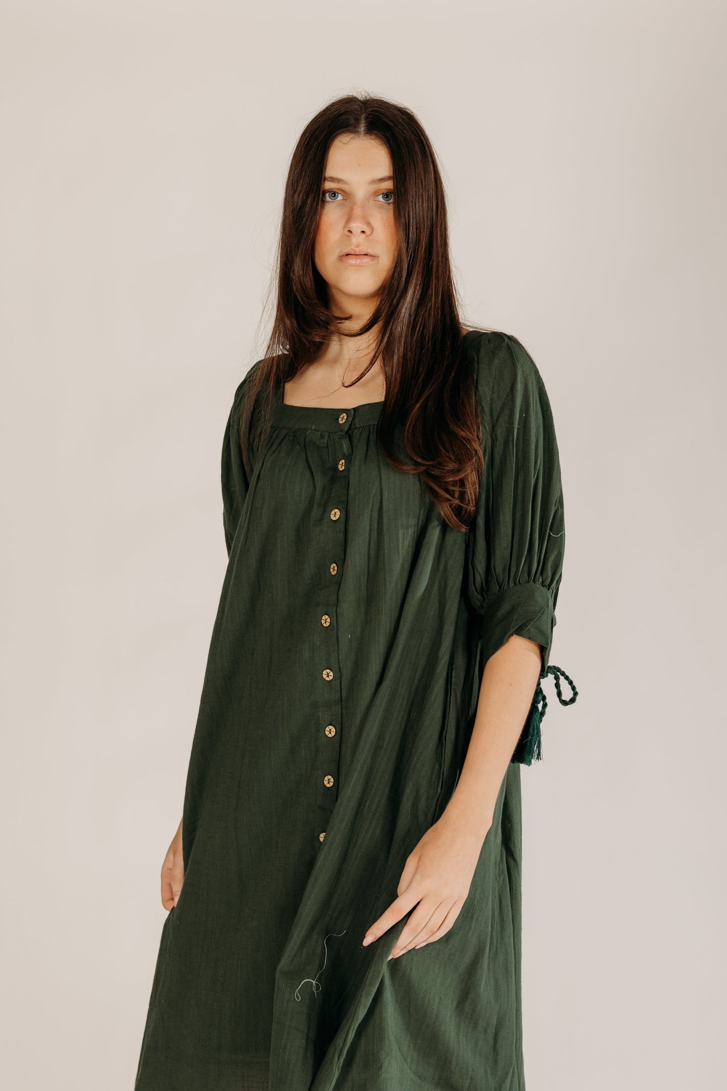 Moss Green Dress Naree Clothing