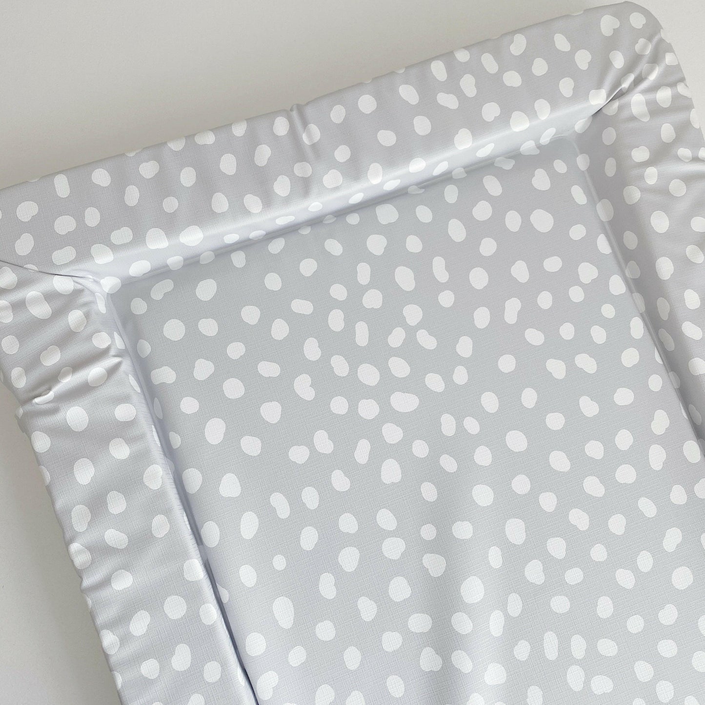 Standard Changing Mat - Grey Spots Print Bobbin and Bumble