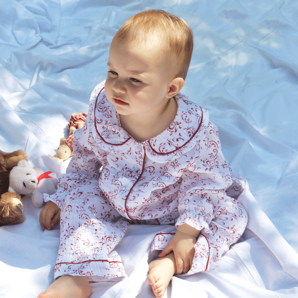 Paisley Organic Muslin Children's Pyjama Trouser Set WooWoo London