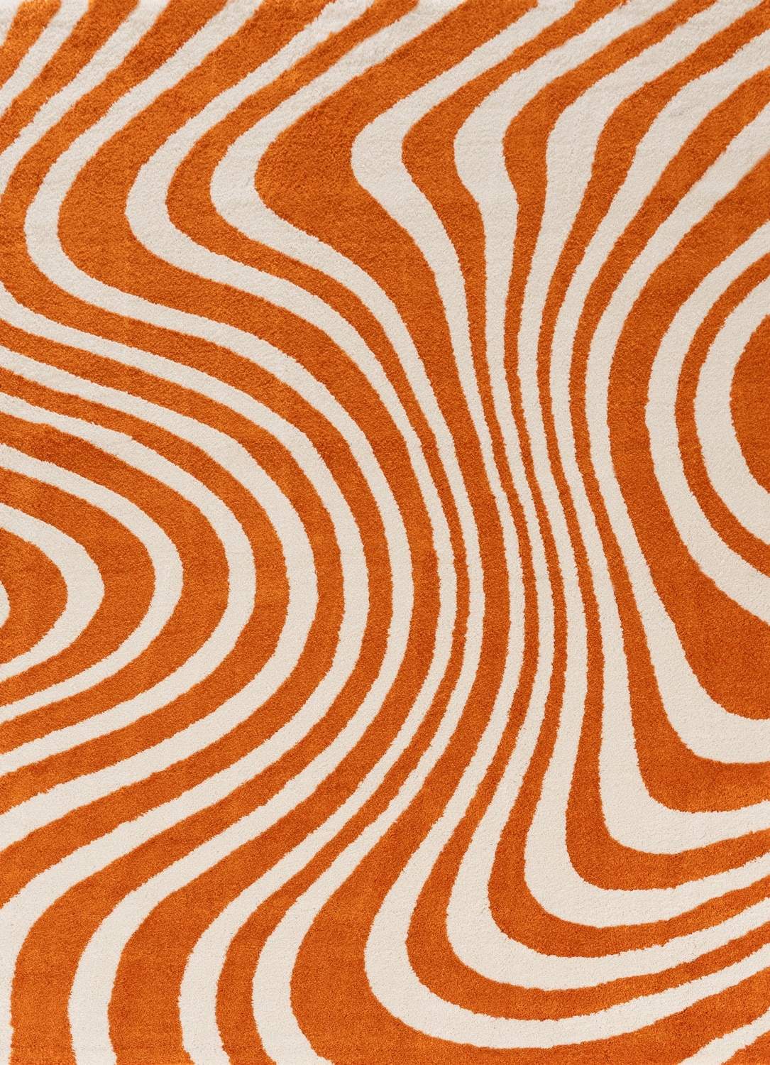 Joli Striped Orange & White Rug The Rugs