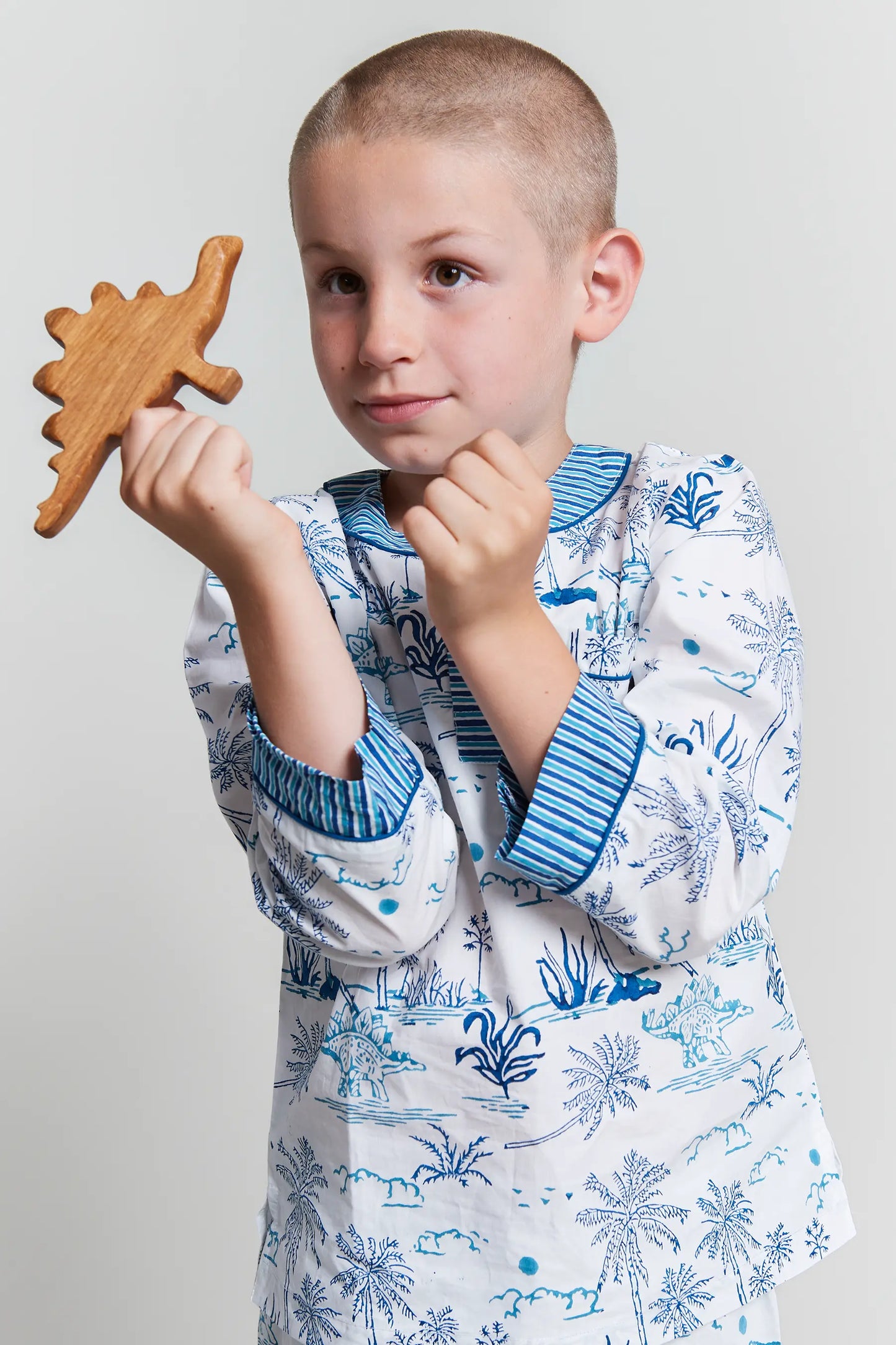 jurassic landscape Kids Organic Cotton Pyjama Trouser Set Kutti Lulu