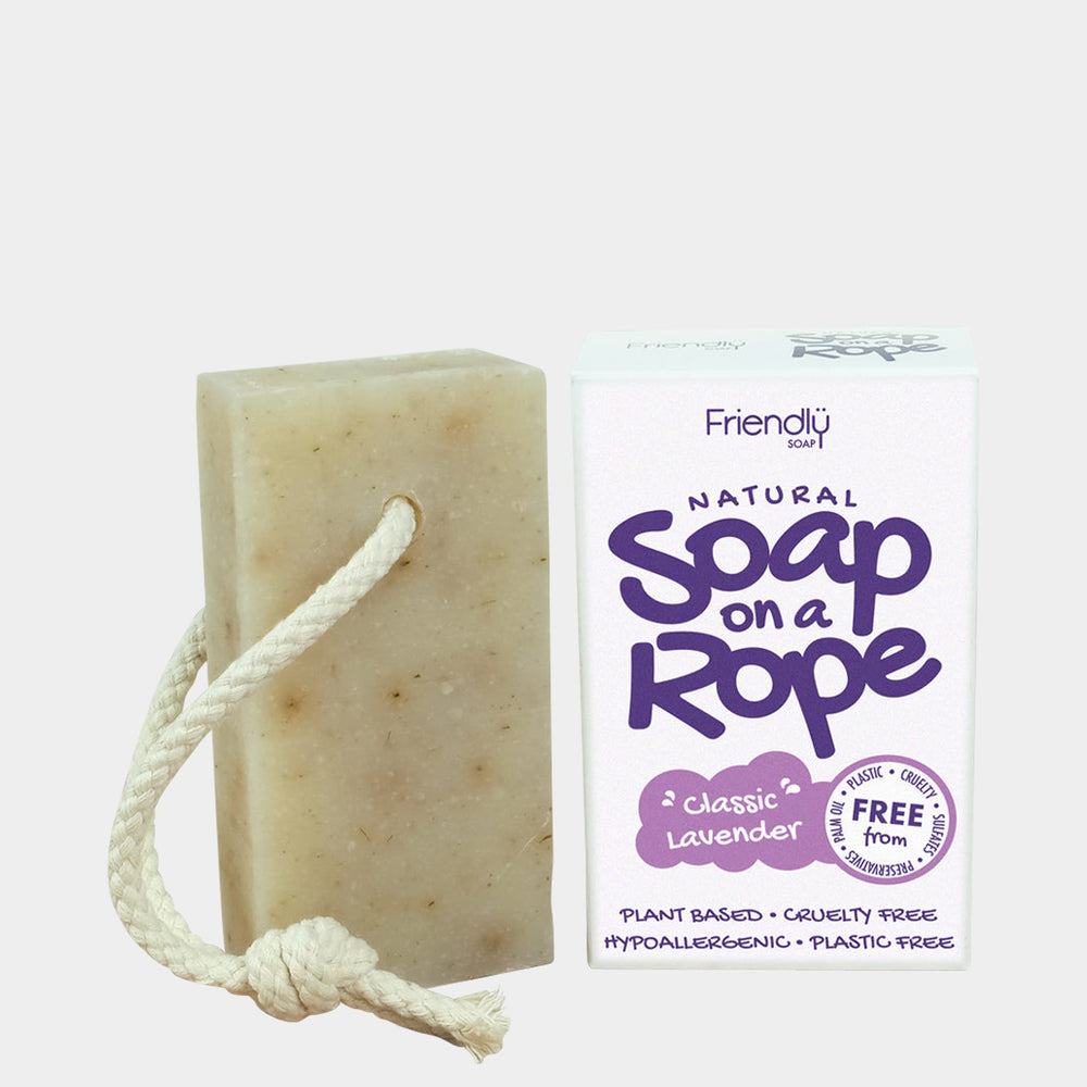Natural Soap On A Rope - 'Classic' Lavender 125g Friendly Soap
