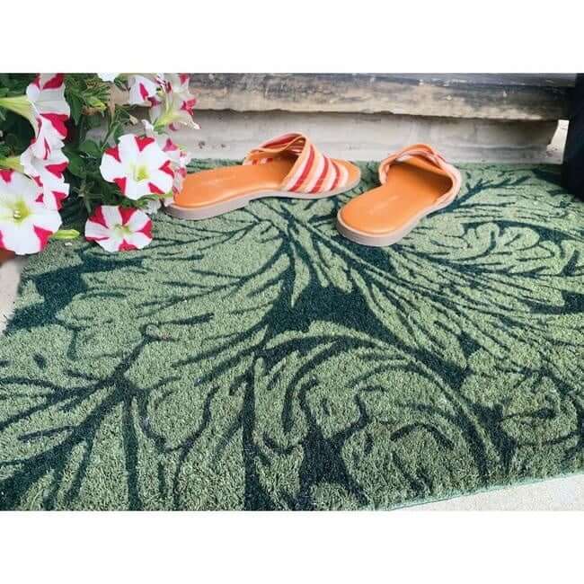 Printed Coir Doormats Floral 45X75 cm The Rugs