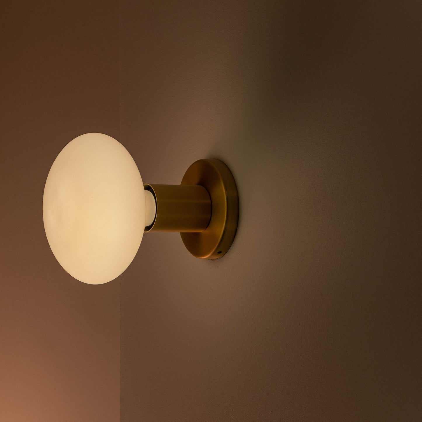 Lochan Wall Light in Brass + Oval Dim to Warm Tala