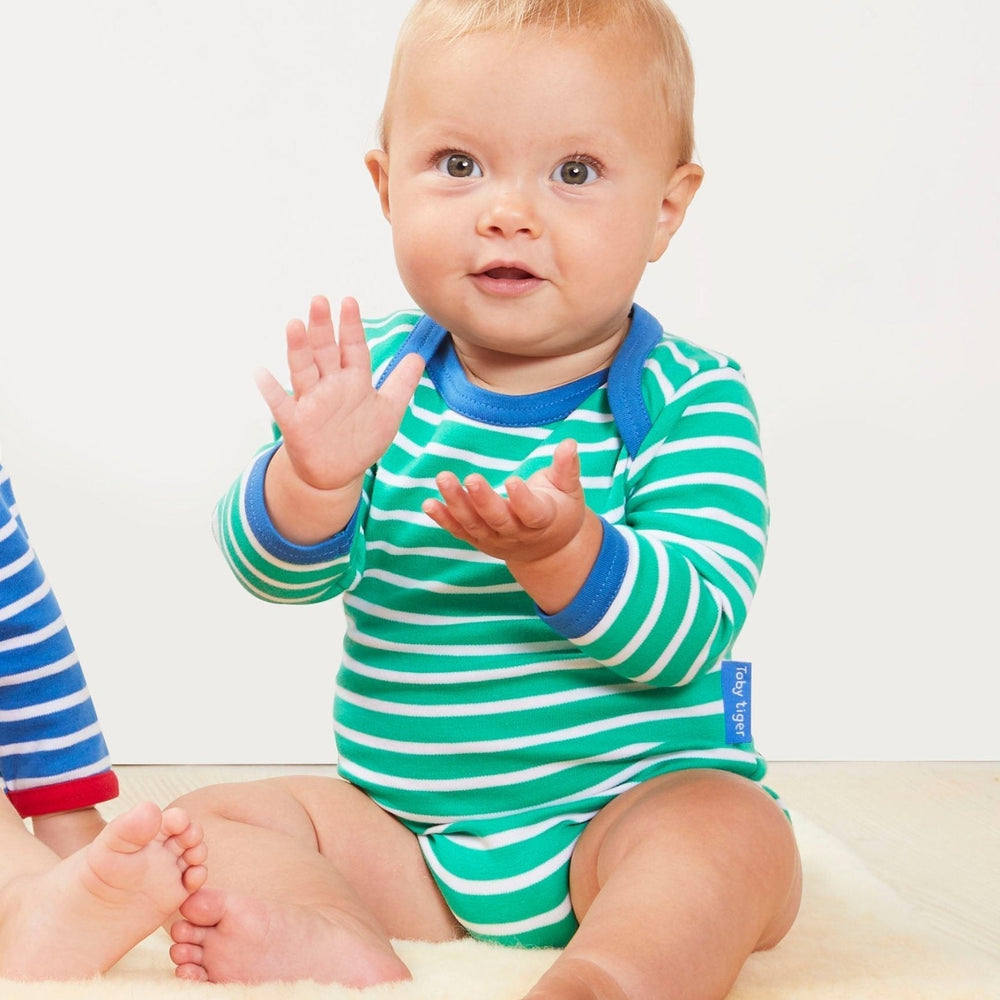 Organic Green Breton Bodysuit Toby Tiger