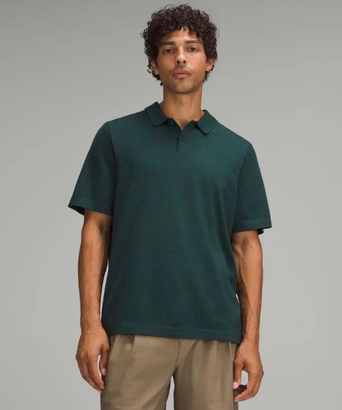 lululemon Men's New Venture Short-Sleeve Knit Polo Shirt Lululemon