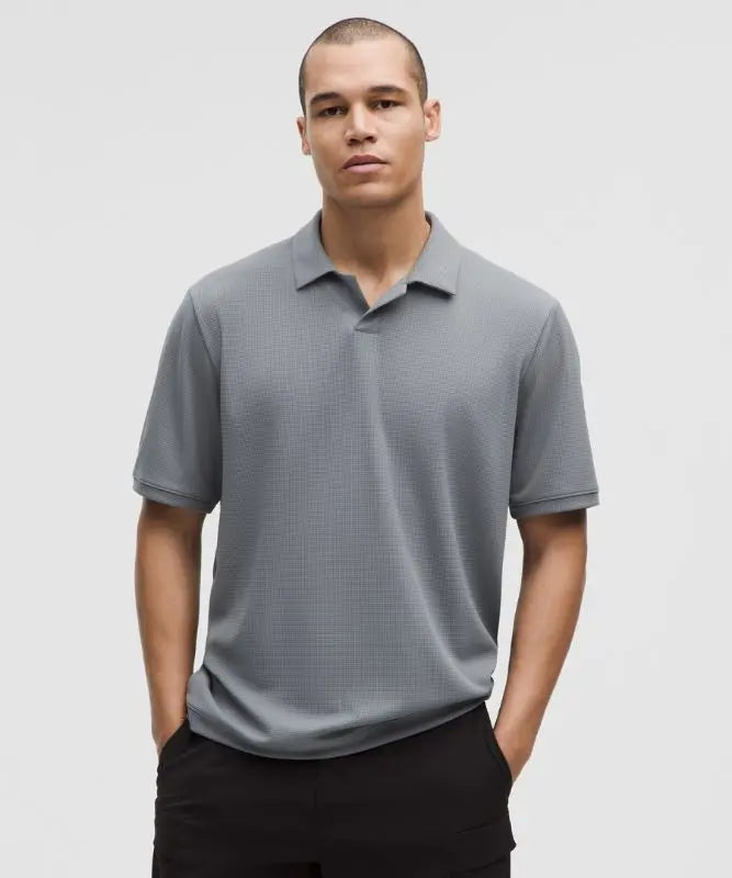 lululemon Men's Textured Mesh Short-Sleeve Polo Shirt Lululemon