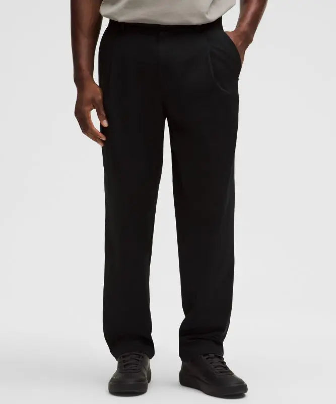 lululemon Men's Woven Classic-Fit Pleated Trousers Regular Size 31 Lululemon