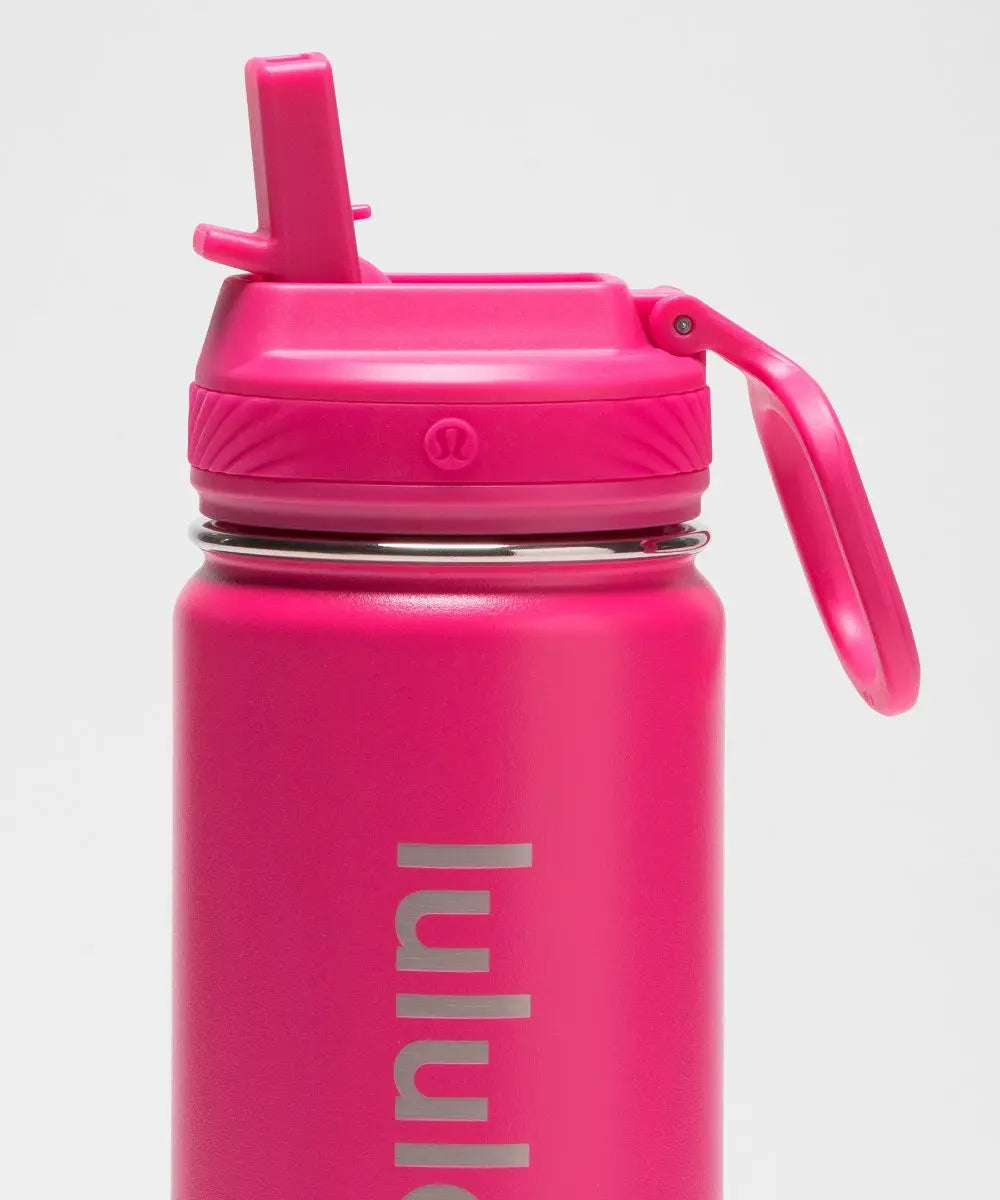 lululemon Pink Back to Life Sport Bottle 18oz Straw Lid Lululemon