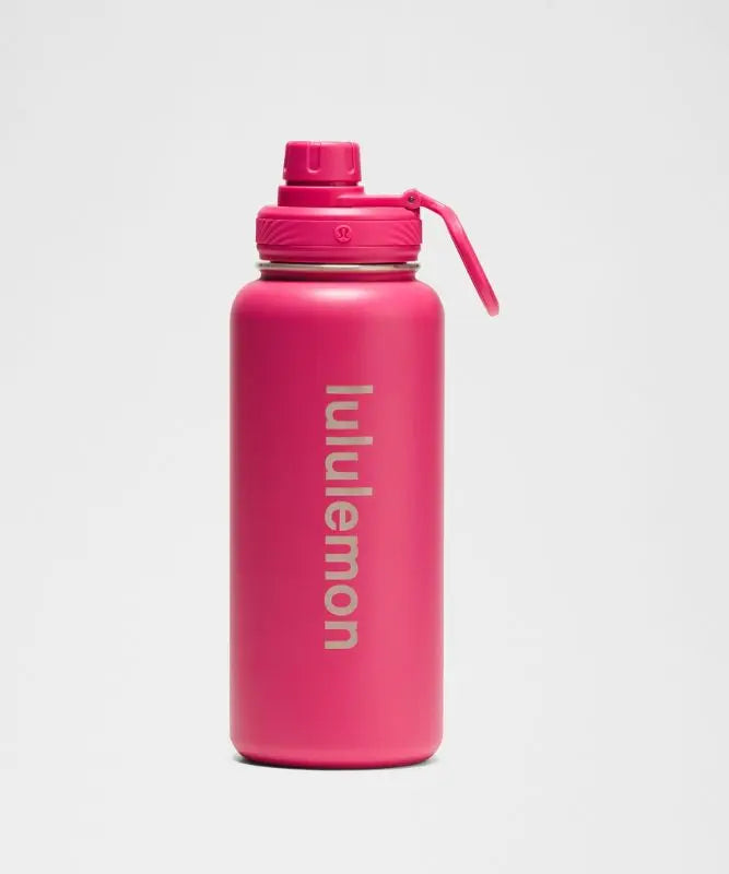 lululemon Raspberry coulis Back to Life Sport Bottle 32oz Straw Lid Lululemon