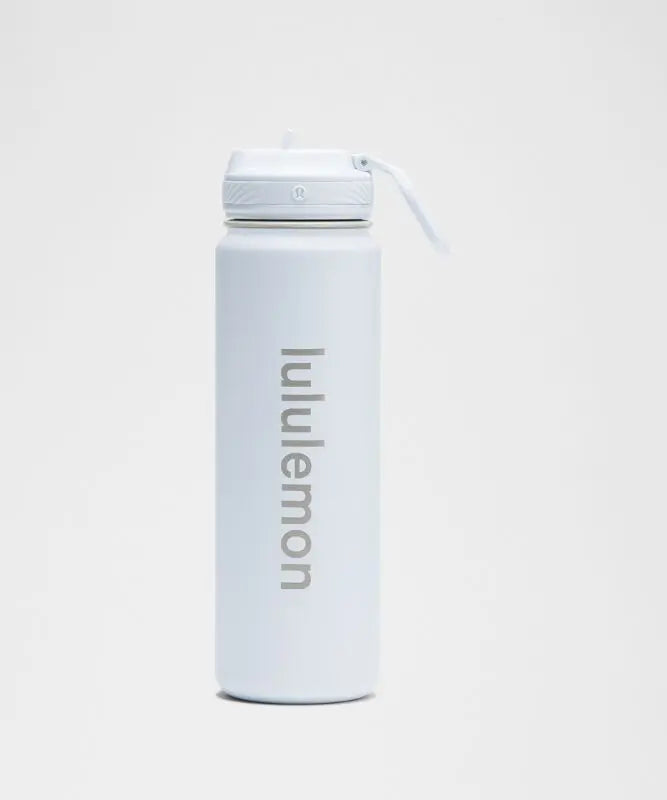 lululemon Starch Blue Back to Life Sport Bottle 24oz Straw Lid Lululemon
