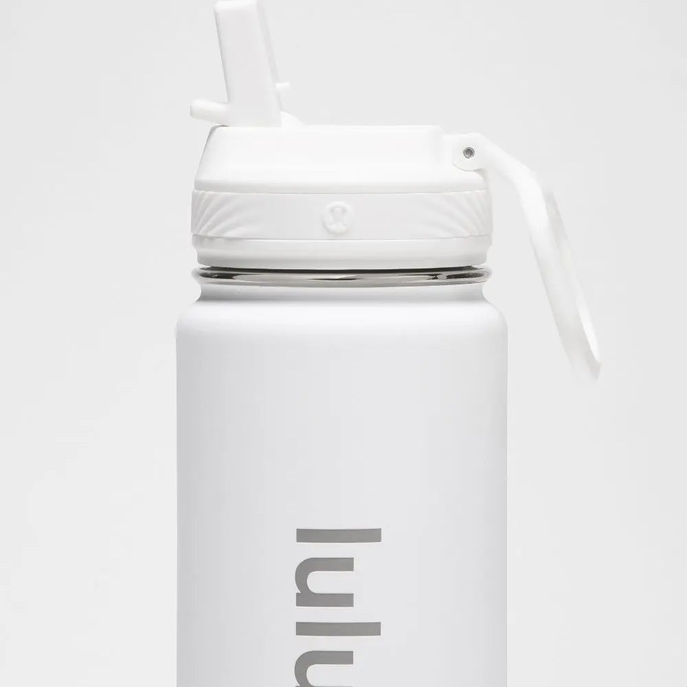 lululemon White Back to Life Sport Bottle 24oz Shine Lululemon