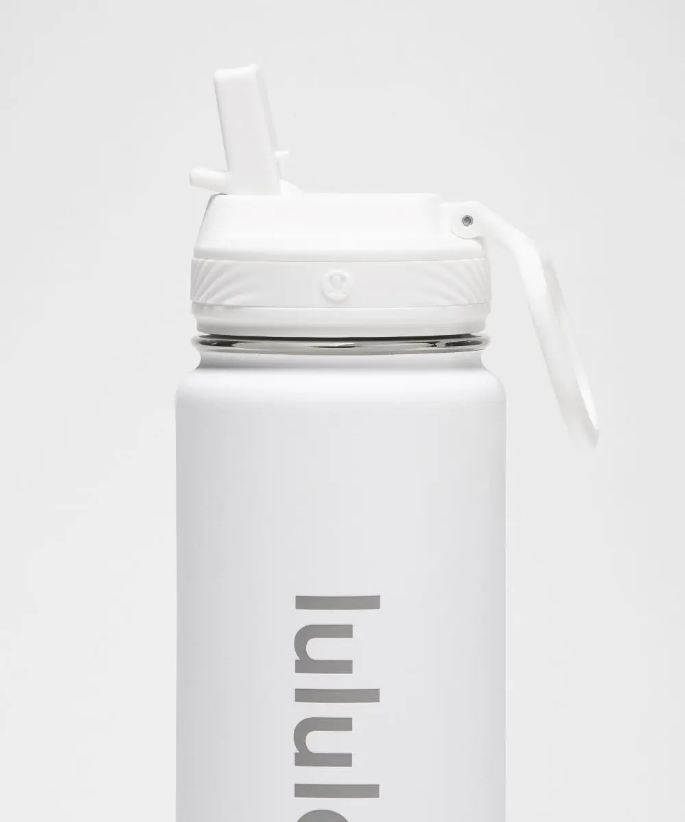 lululemon White Back to Life Sport Bottle 24oz Shine Lululemon