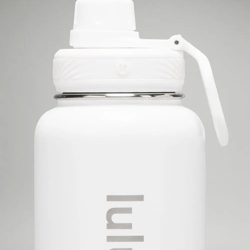 lululemon White Back to Life Sport Bottle 32oz Straw Lid Lululemon