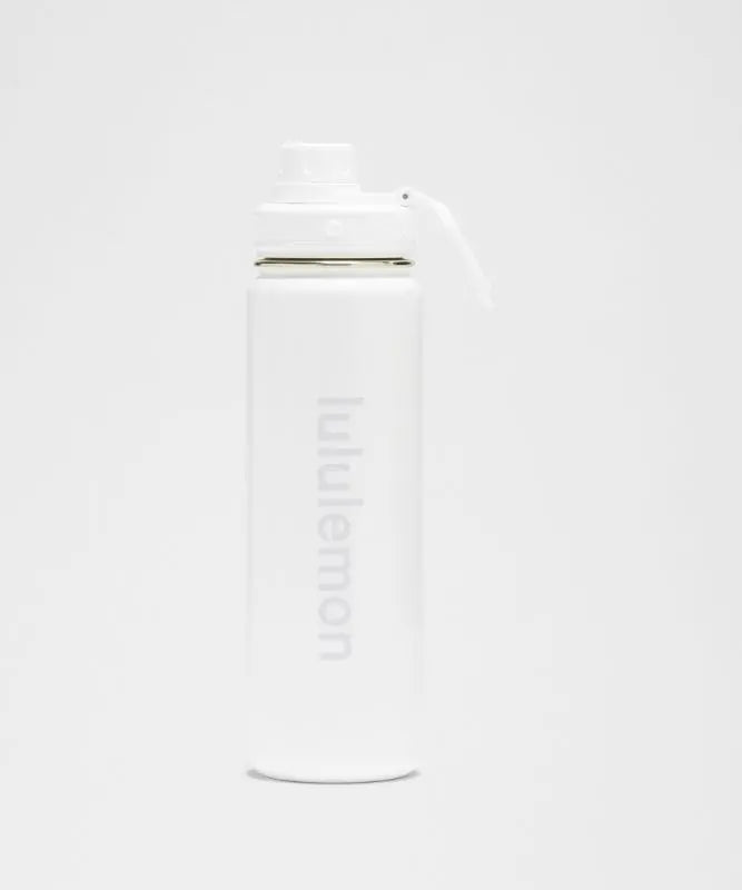 lululemon White/Starlight Back to Life Sport Bottle 24oz Straw Lid Lululemon