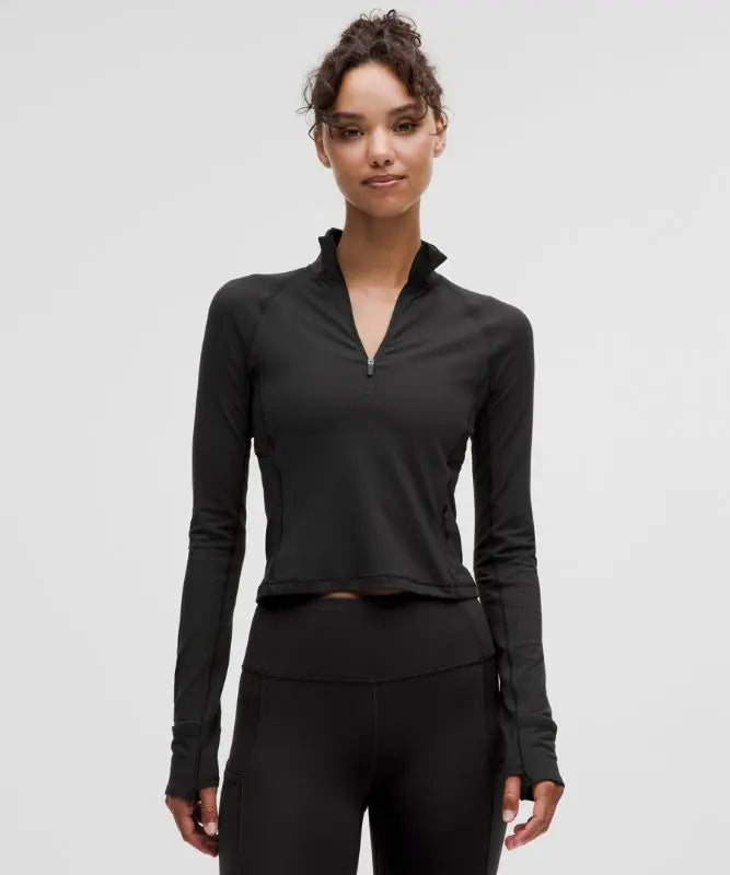 lululemon Women's It's Rulu Cropped Half Zip Long-Sleeve Top Lululemon