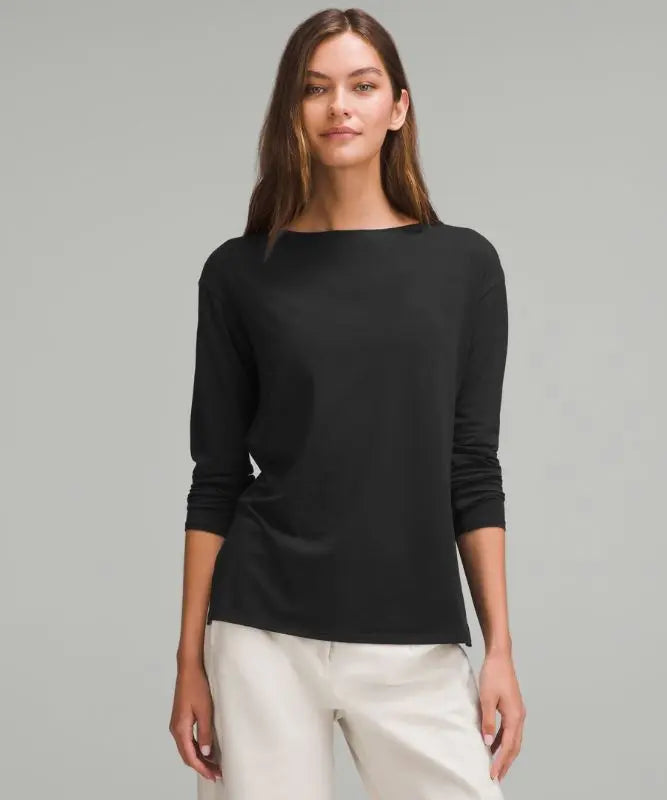 lululemon Women's Relaxed-Fit Boatneck Long-Sleeve Shirt Lululemon
