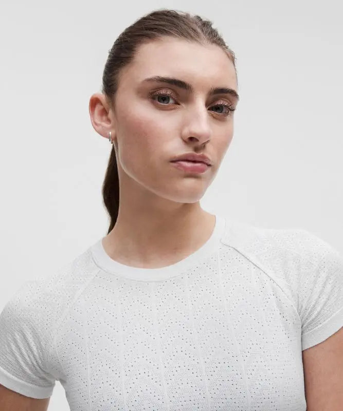 lululemon Women's Swiftly Pointelle Cropped Short-Sleeve Shirt Lululemon