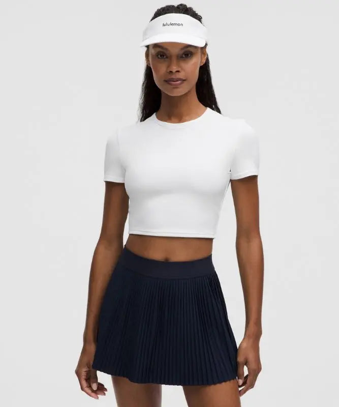 lululemon Women's Tight-Fit Cropped Shelf-Bra T-Shirt Light Support Lululemon