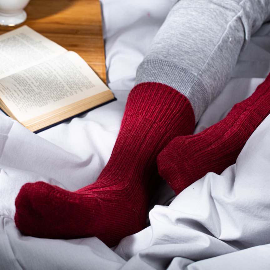 Luxury lounge socks in British alpaca - Wine Heating & Plumbing London