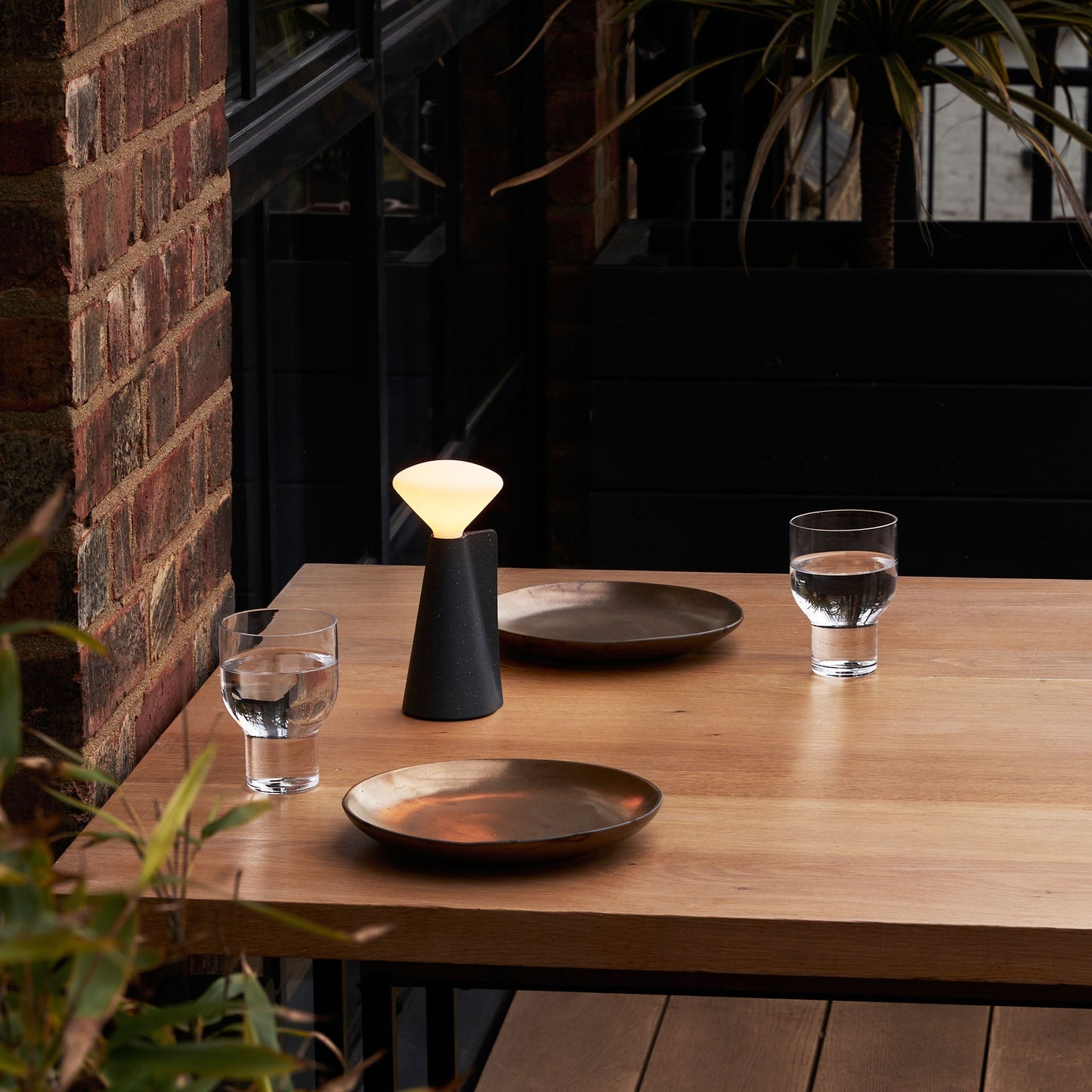 Mantle Portable Lamp in Granite Black Tala