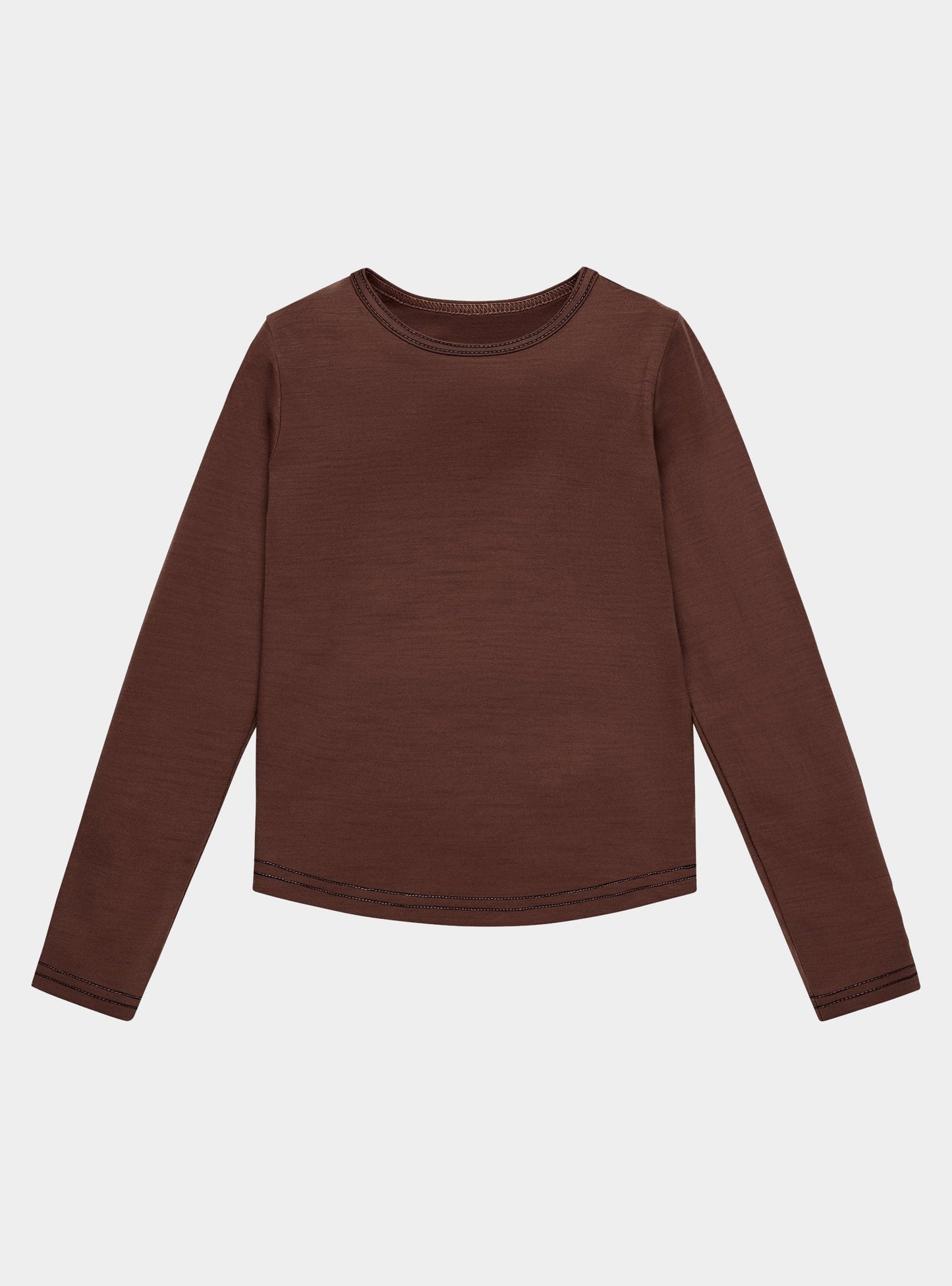 Merino Long Sleeve, Chocolate Brown Smalls Merino