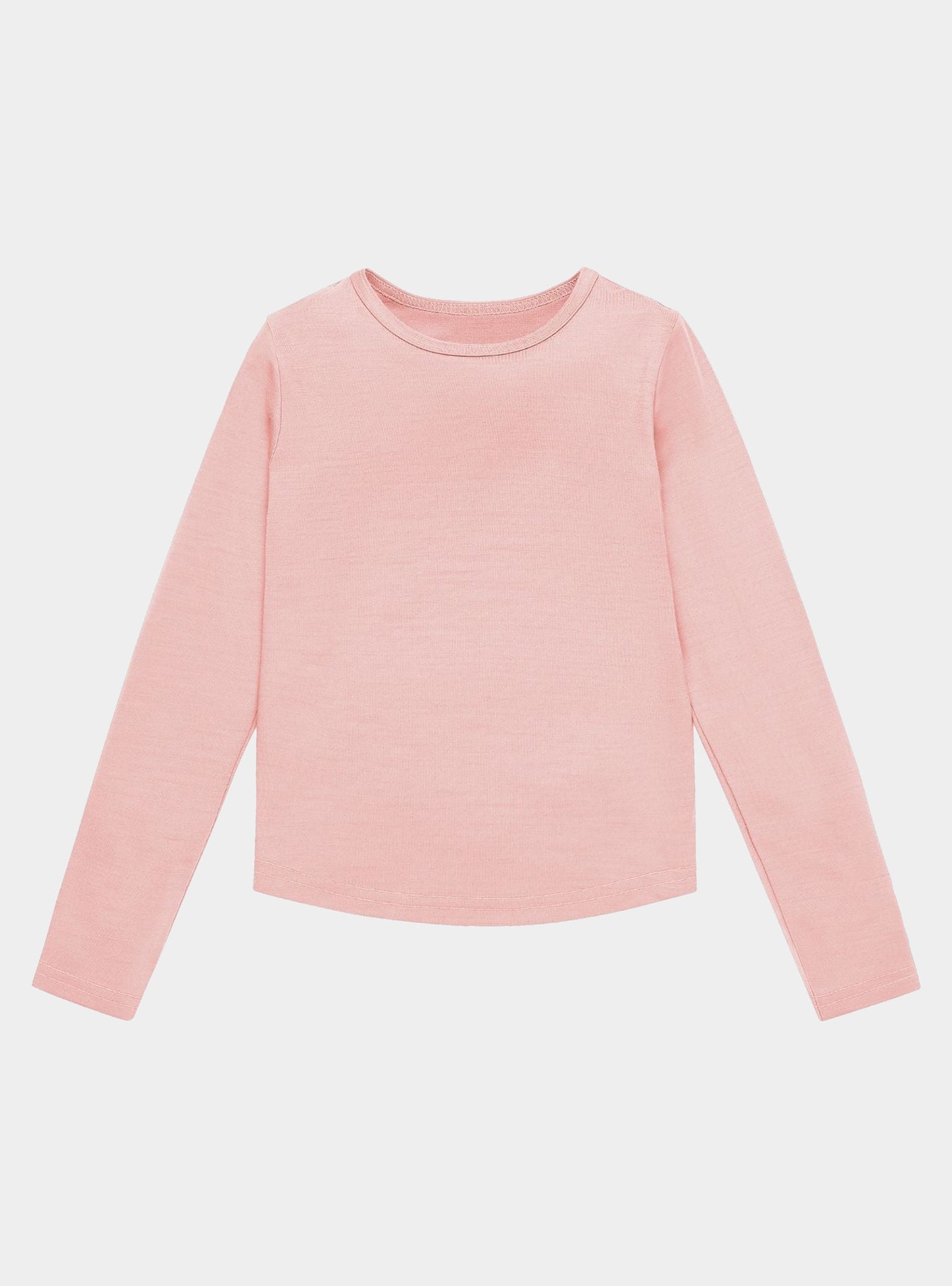 Merino Long Sleeve, Pink Peach Blossom Smalls Merino