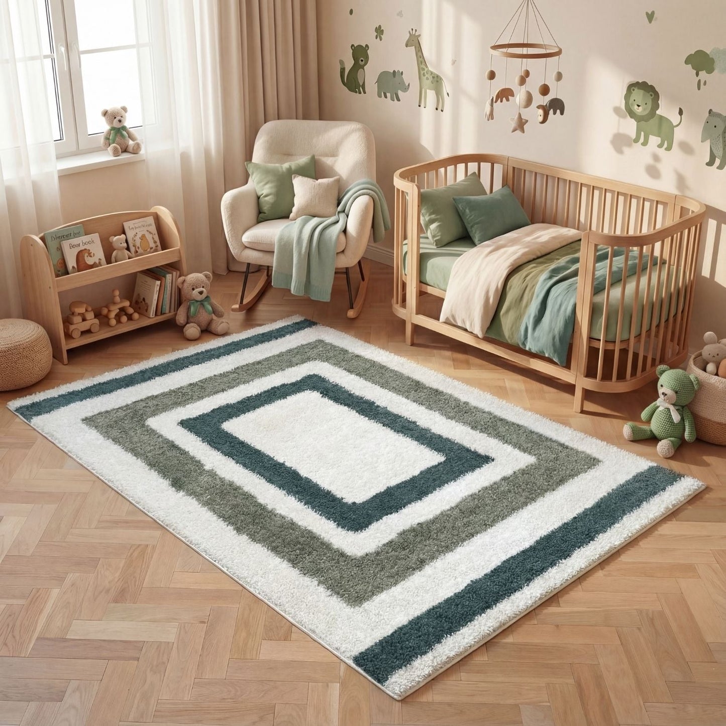 Moodi Shaggy Green Marina Rug The Rugs