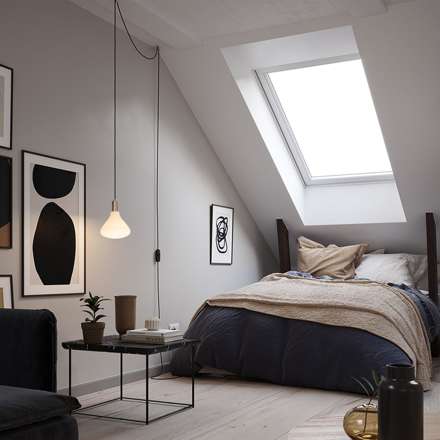 Noma Plug-In Pendant in Graphite Tala
