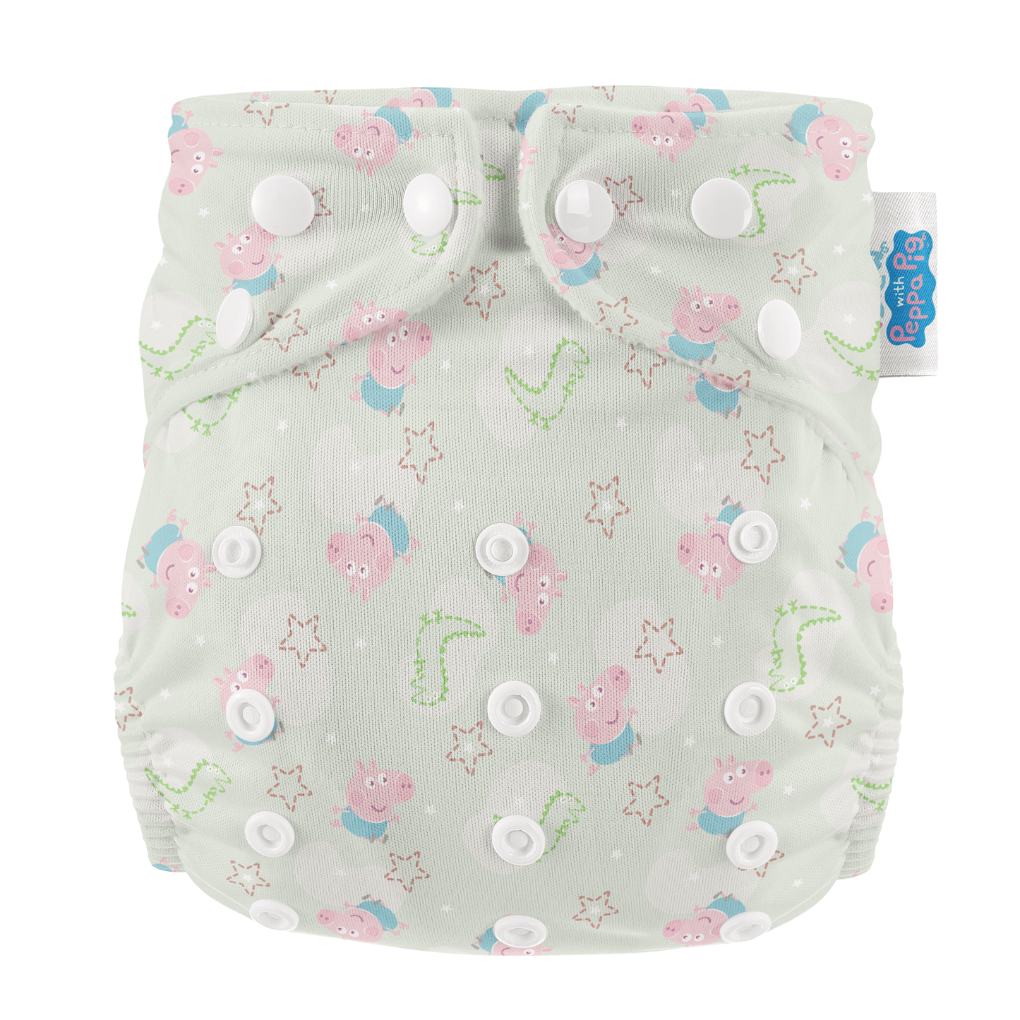 Peppa Pig One Size All-In-One Reusable Cloth Nappy - George Pig | Sage Modern Cloth Nappies