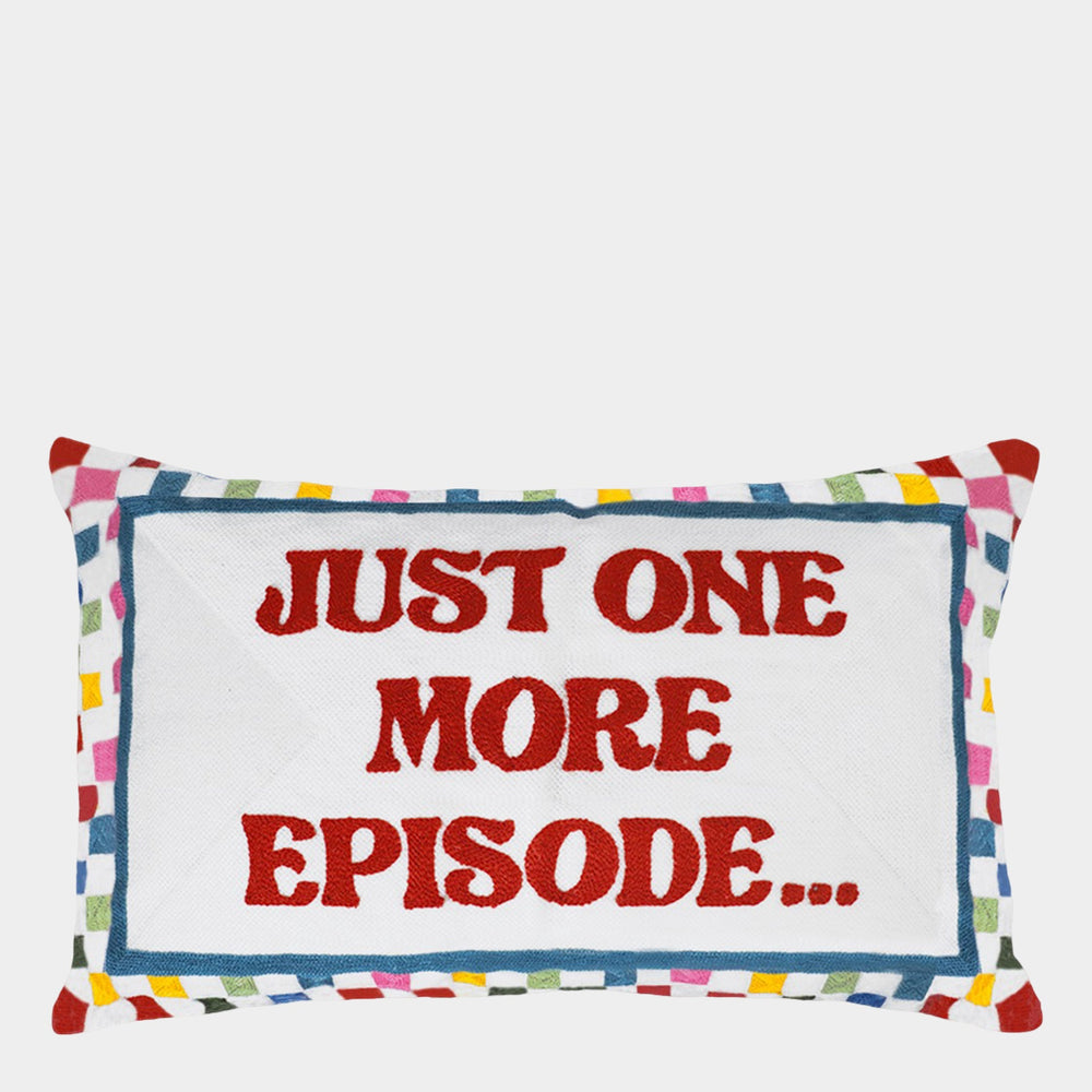 Just One More Episode Needlepoint Cushion The Pillow Drop