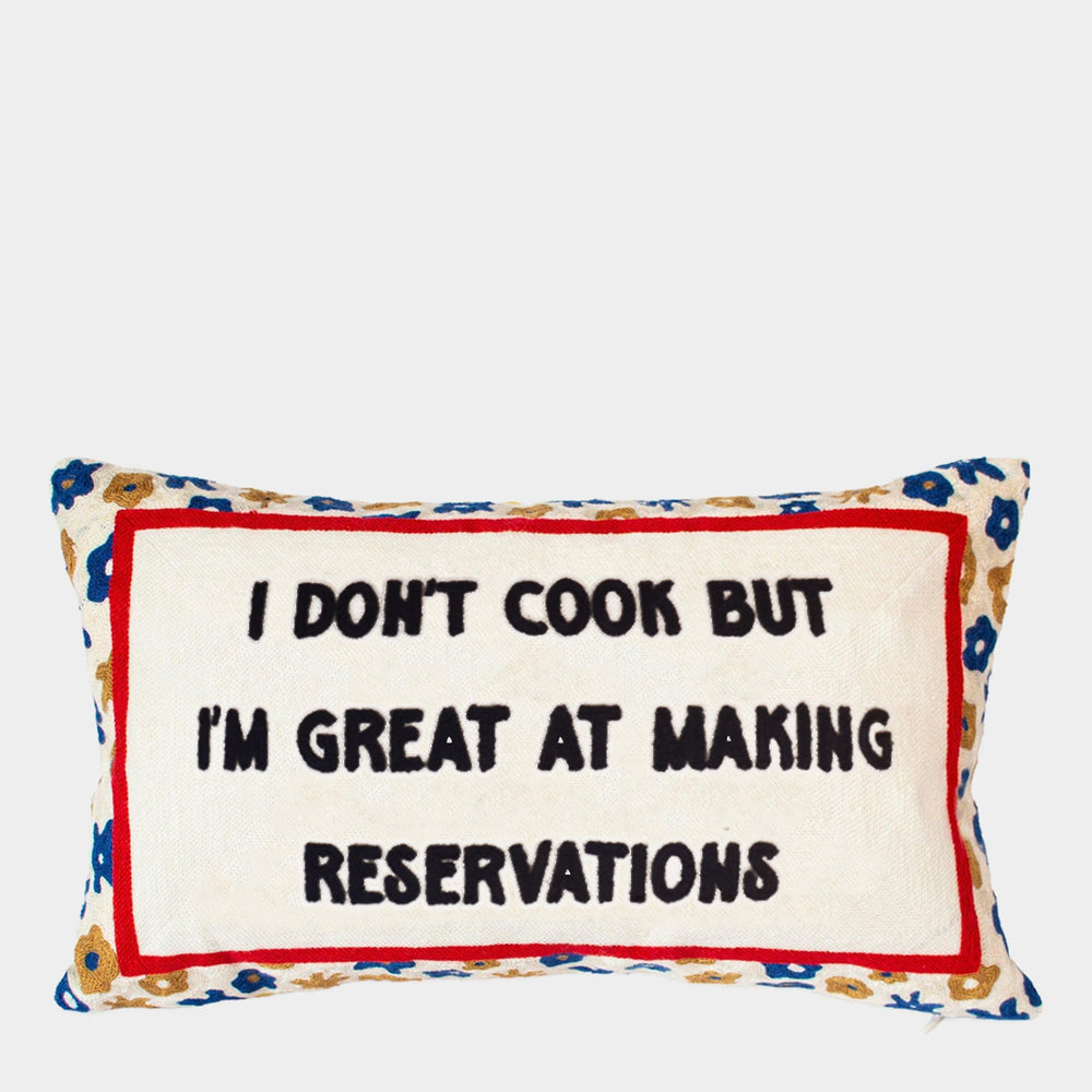 I Don't Cook Needlepoint Cushion The Pillow Drop