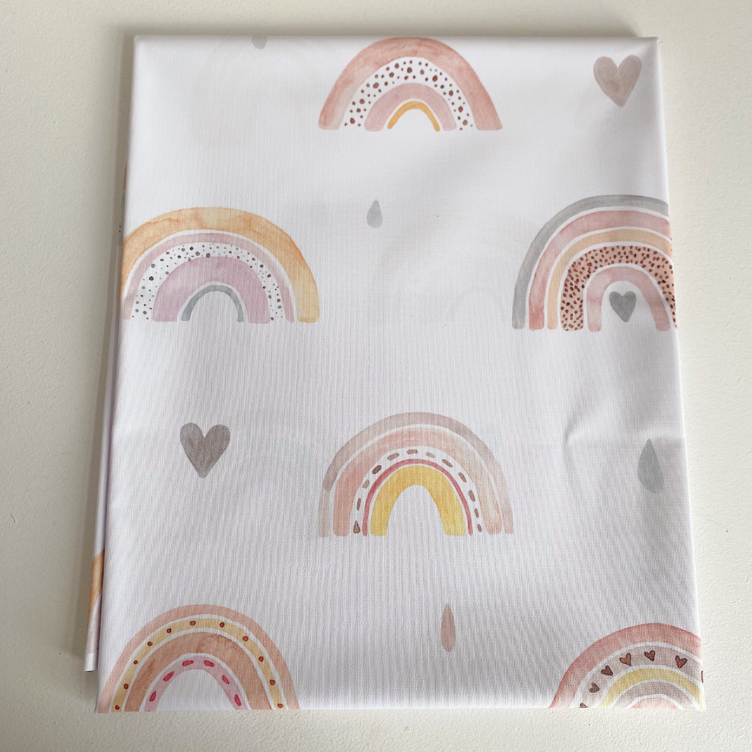 Splash mat - Beau Pink Rainbow Print Bobbin and Bumble
