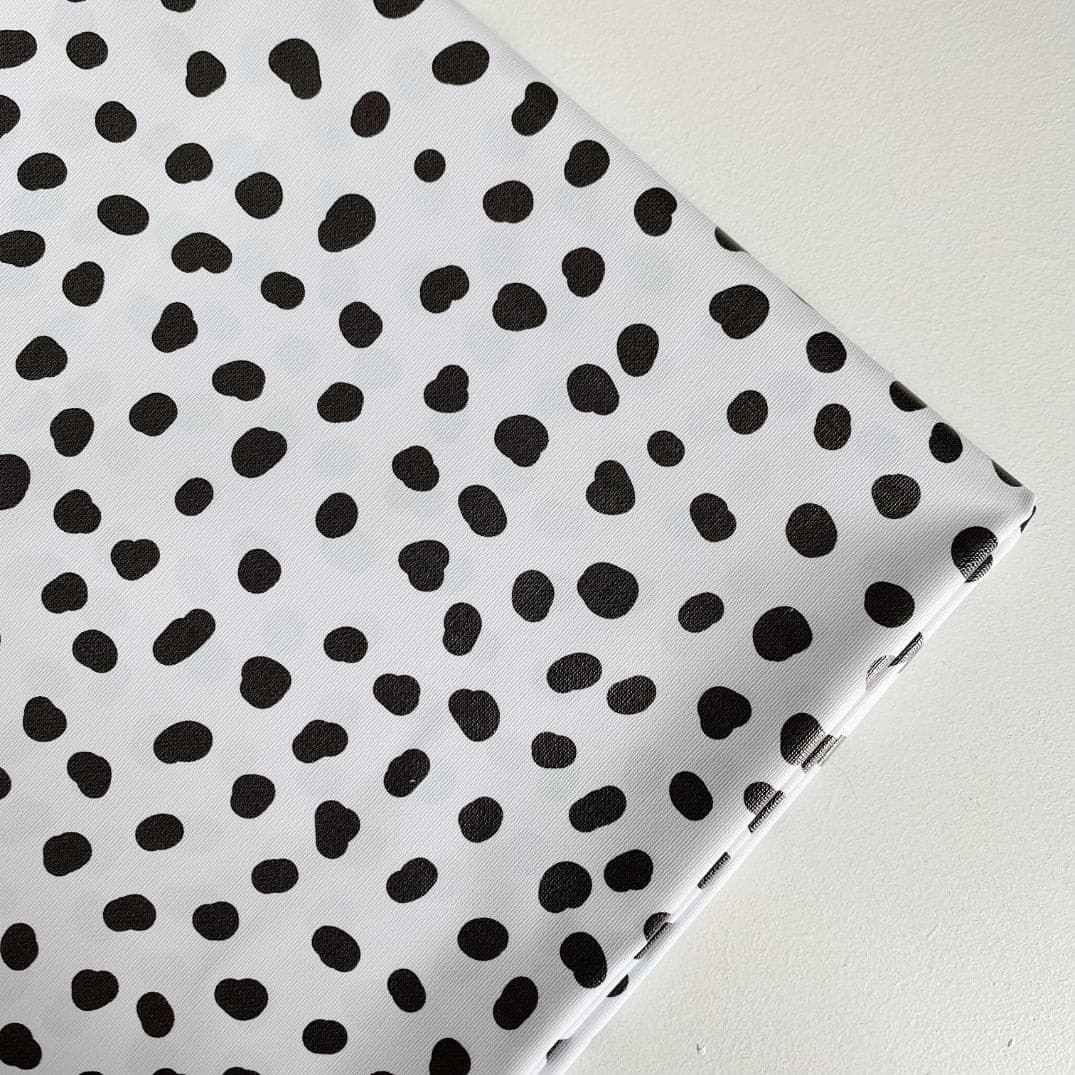 Splash mat - Monochrome Spotty Polka Dot Bobbin and Bumble