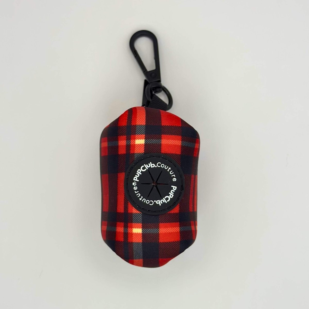 Poo Bag Holder - Red Tartan PupClub Couture