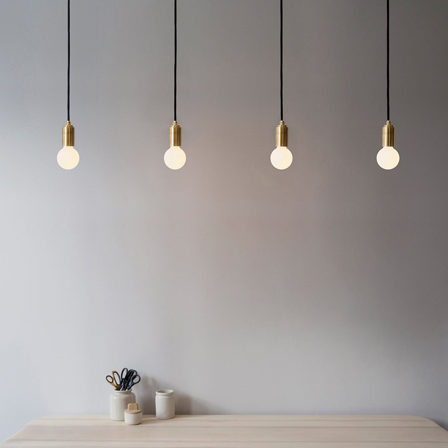 Porcelain II Pendant Light in Brass Tala