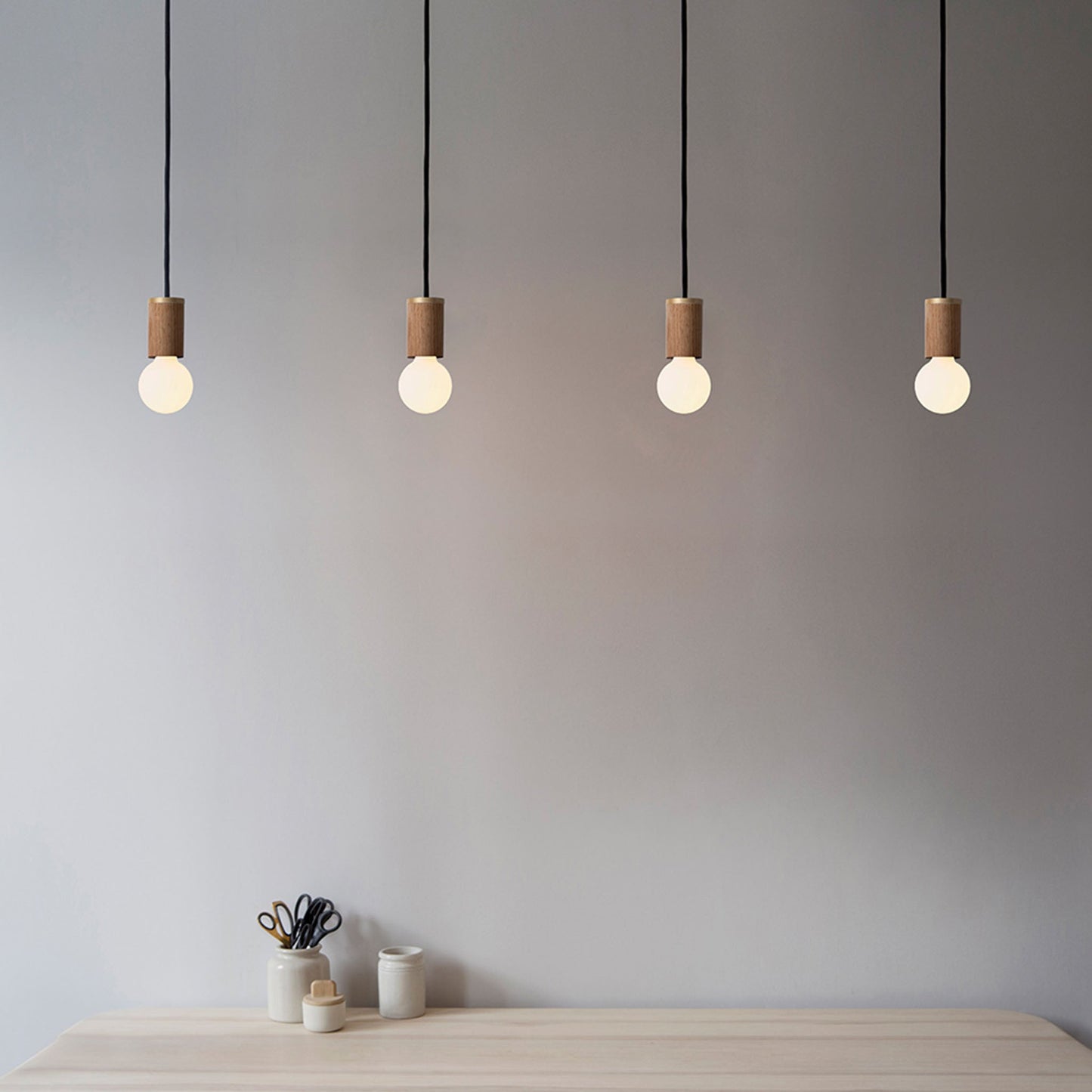 Porcelain II Pendant Light in Oak Tala