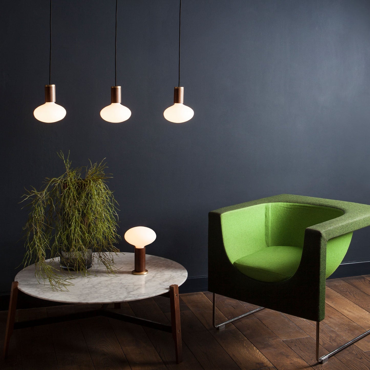 Oval Pendant Light in Oak Tala