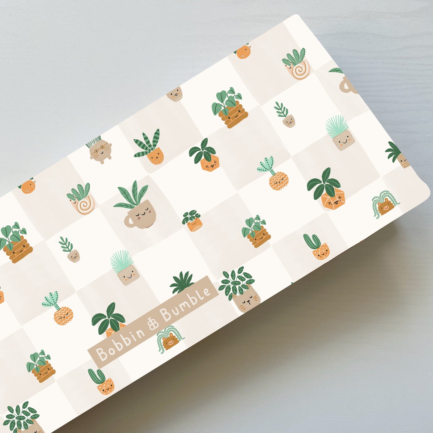 Travel Changing Mat - Pot Plants Bobbin and Bumble