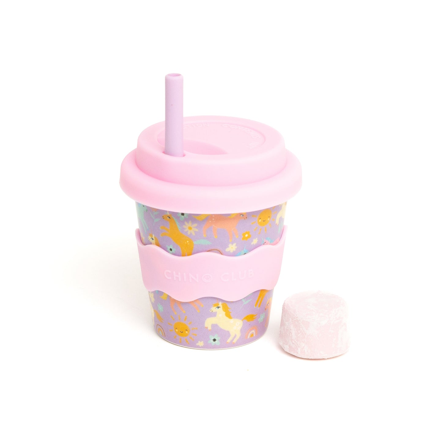 Purple Unicorn Babychino Cup 4oz (Straws Sold Separately) Chino Club UK