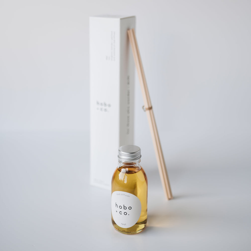 Rest Aromatherapy Essential Oil Scented Reed Diffuser hobo + co.