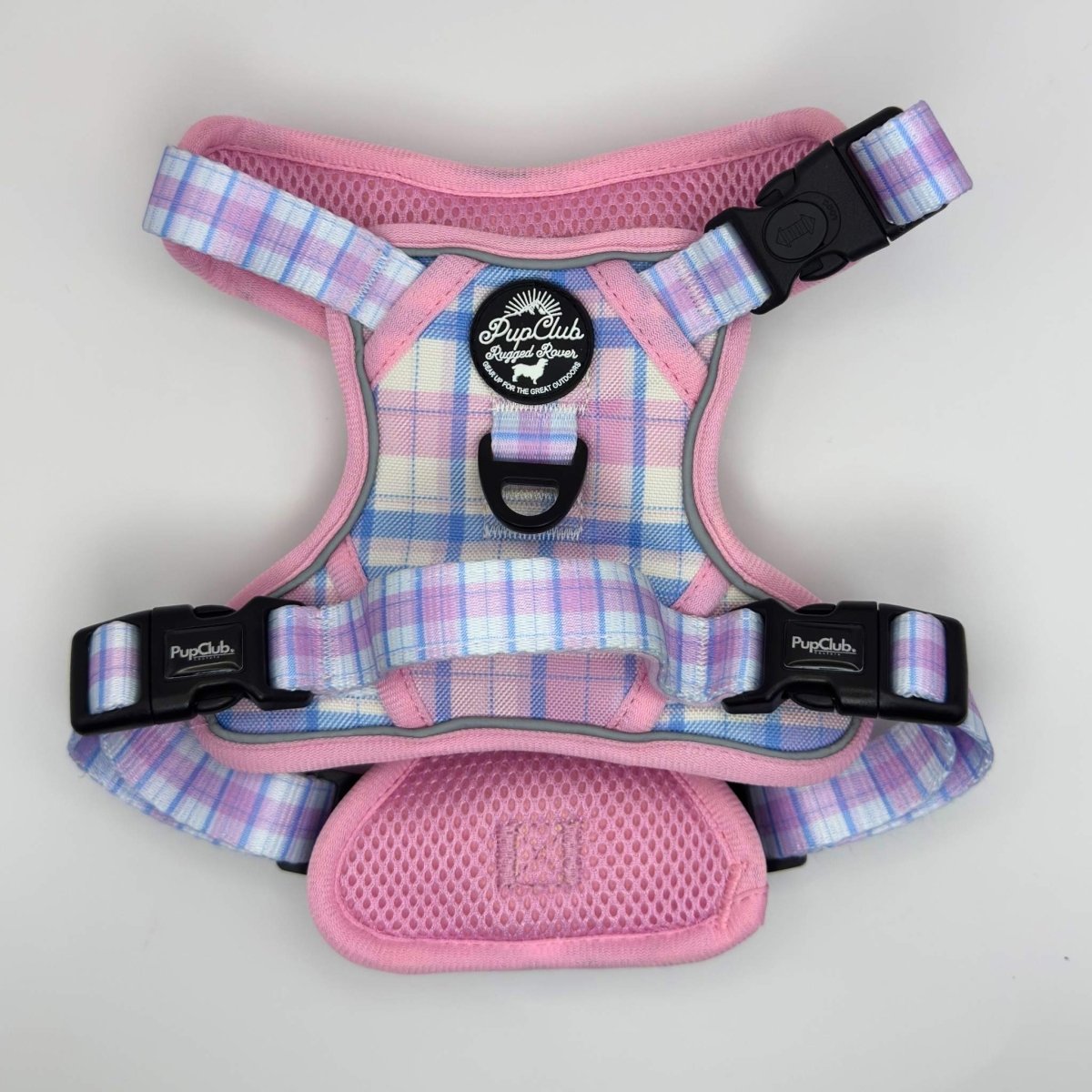 Rugged Rover™ Harness - Pink Tartan PupClub Couture