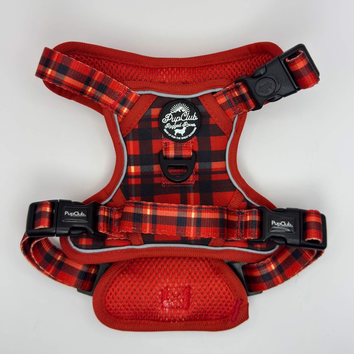 Rugged Rover™ Harness - Red Tartan PupClub Couture