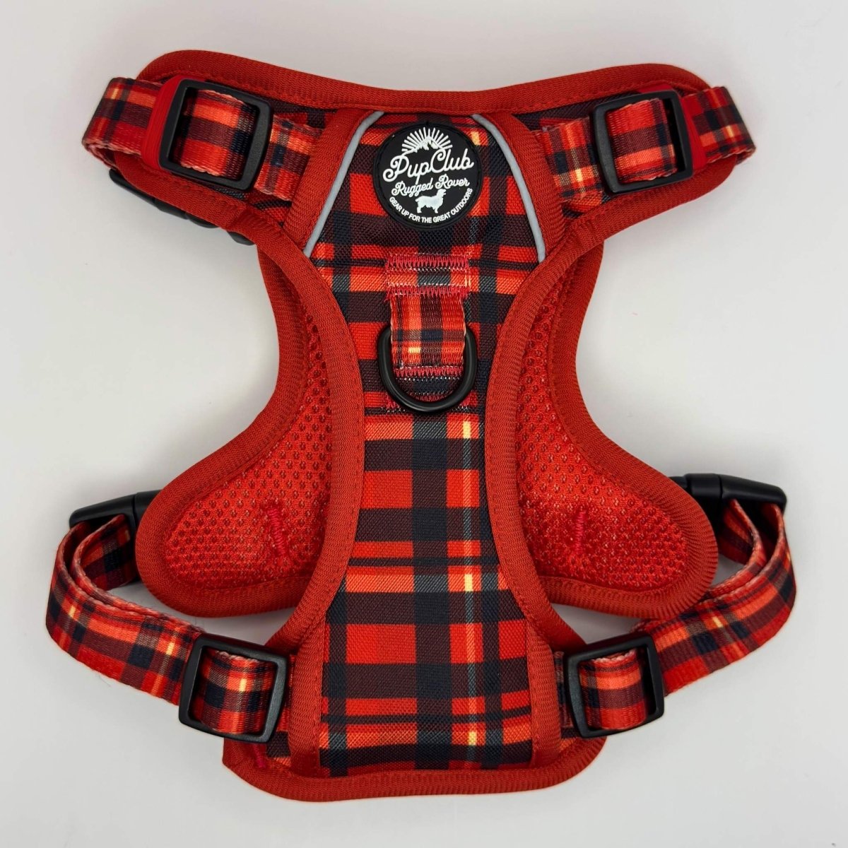 Rugged Rover™ Harness - Red Tartan PupClub Couture