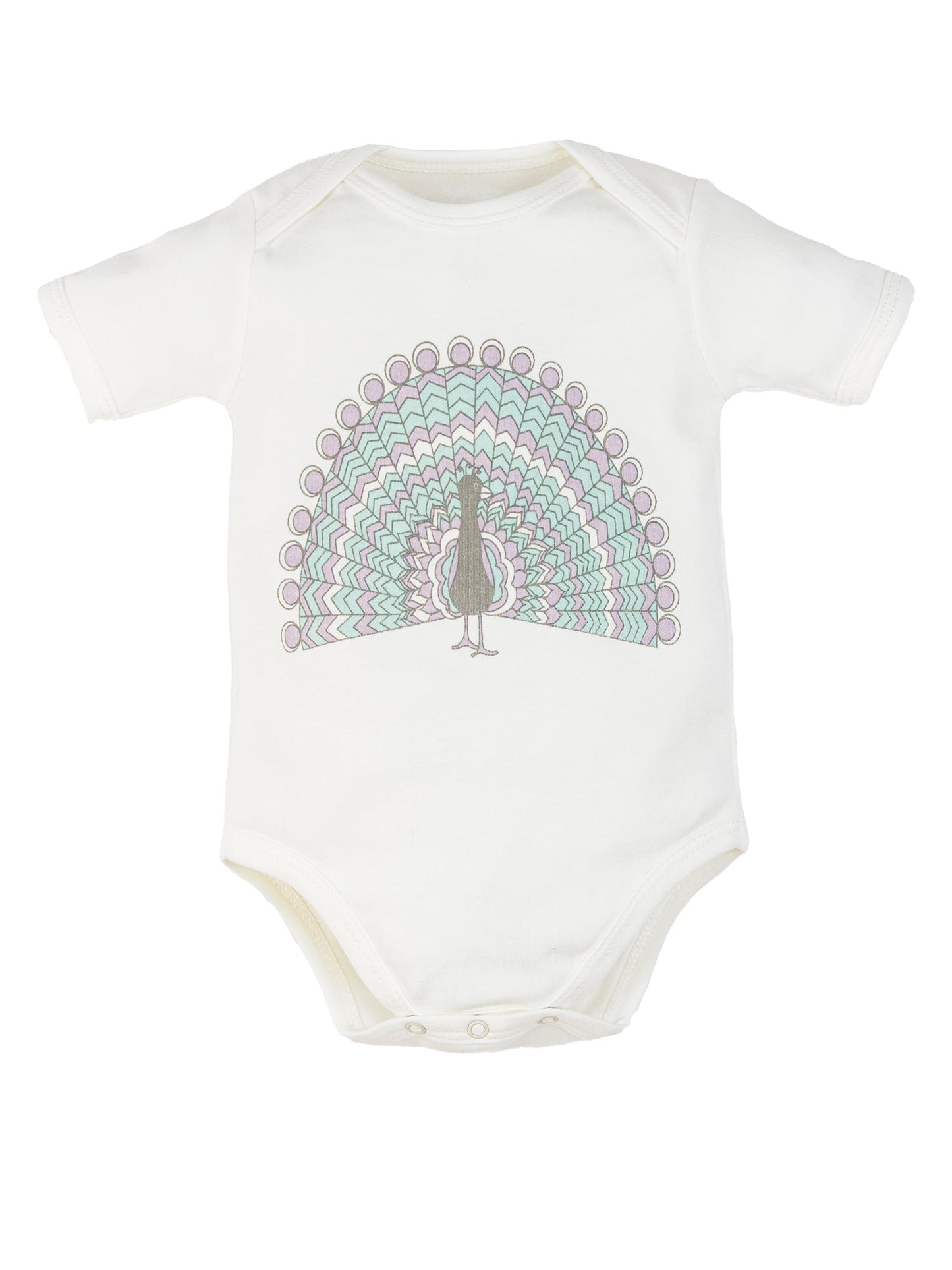 Peacock Short-sleeves Bodysuits PrimaCotton