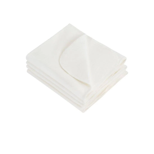 White Organic Burp Cloths - Pack of 4 PrimaCotton