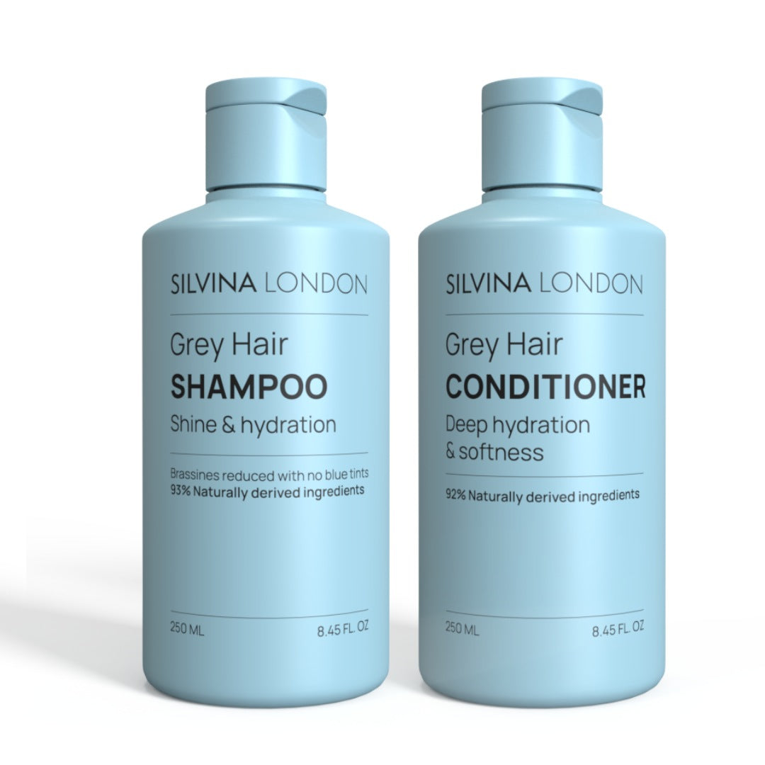 The GREY HAIR GLOW DUO – Shampoo + Conditioner Silvina LONDON
