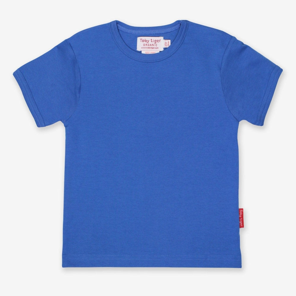 Organic Blue Basic Short-Sleeved T-Shirt Toby Tiger