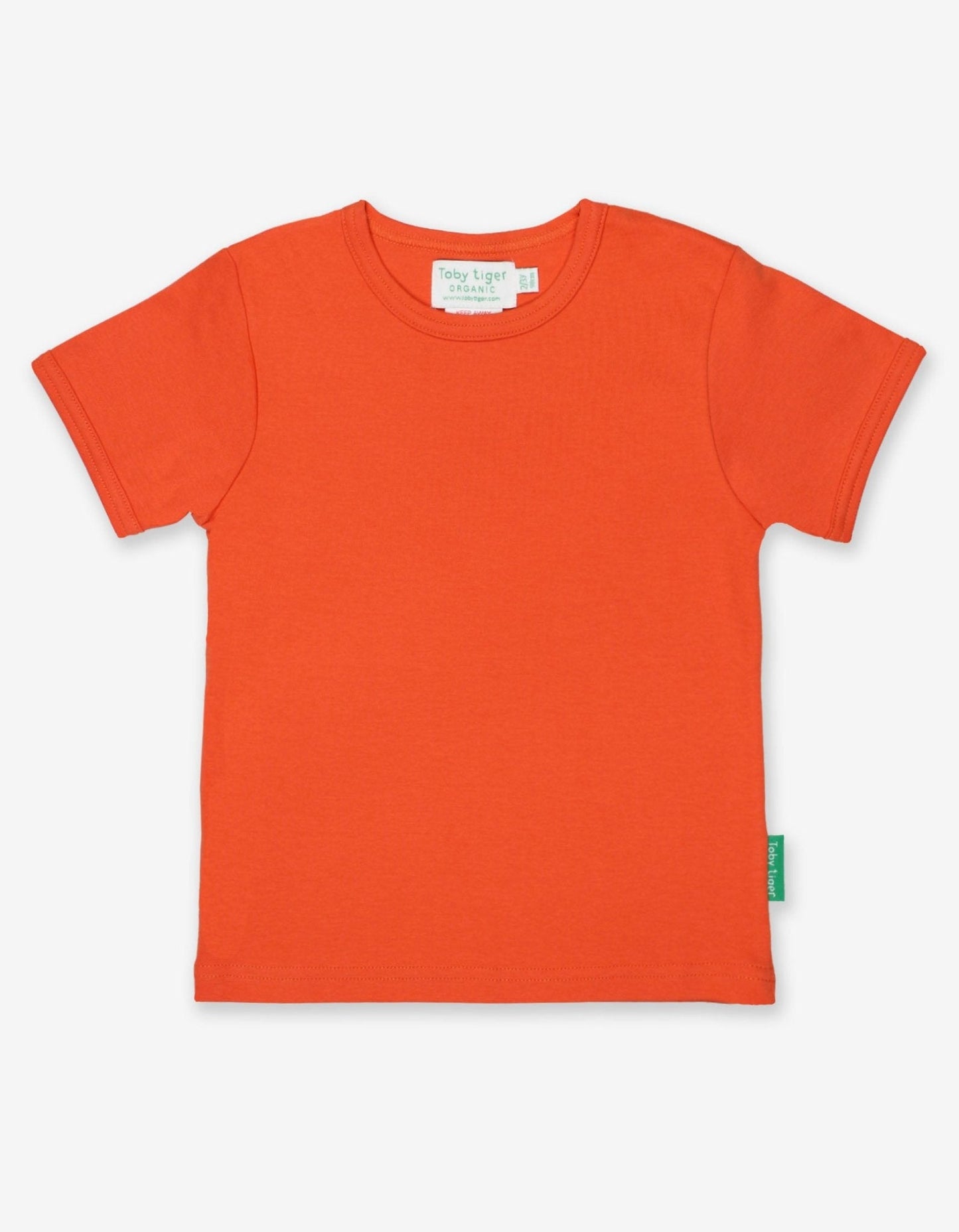 Organic Orange Basic Short-Sleeved T-Shirt Toby Tiger