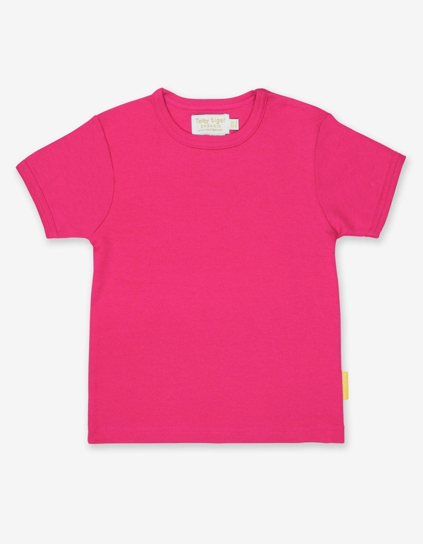 Organic Pink Basic Short-Sleeved T-Shirt Toby Tiger